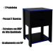 Gaveteiro Gamer para Escritório 2 Gavetas 1 Prateleira Preto/Azul