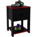 Gaveteiro Gamer para Escritório 2 Gavetas 1 Prateleira Preto/Vermelho