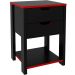 Gaveteiro Gamer para Escritório 2 Gavetas 1 Prateleira Preto/Vermelho