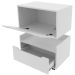 Kit Balcão e Gabinete de Banheiro 1 Porta 1 Gaveta e Rodízio Branco
