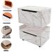 Kit Balcão e Gabinete de Banheiro 1 Porta 1 Gaveta e Rodízio Mármore Branco