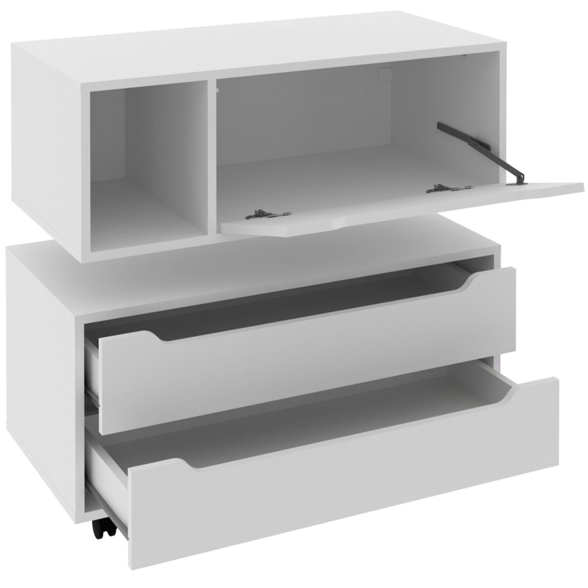 Kit Balcão e Gabinete de Banheiro Karina Branco
