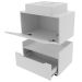 Kit Balcão e Gabinete de Banheiro com Cuba 1 Porta 1 Gaveta Branco