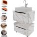 Kit Balcão e Gabinete de Banheiro com Cuba 1 Porta 1 Gaveta Mármore Branco