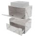 Kit Balcão e Gabinete de Banheiro com Cuba 1 Porta 1 Gaveta Mármore Branco