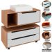 Kit Balcão e Gabinete de Banheiro com Cuba Karina Amêndoa/Branco