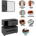 Kit Gabinete Balcão e Espelheira de Banheiro 80 cm Karina Mármore Lunar