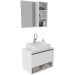 Kit Gabinete e Espelheira de Banheiro 60 cm Cuba Valente Branco