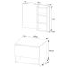 Kit Gabinete e Espelheira de Banheiro 60 cm Cuba Valente Branco