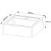 Kit Gabinete e Espelheira de Banheiro 60 cm com Cuba Sâmia Amêndoa/Mármore Lunar