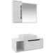 Kit Gabinete e Espelheira de Banheiro 80 cm com Cuba Karina Branco