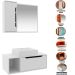 Kit Gabinete e Espelheira de Banheiro 80 cm com Cuba Karina Branco