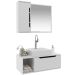 Kit Gabinete e Espelheira de Banheiro 80 cm com Cuba Karina Branco