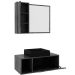 Kit Gabinete e Espelheira de Banheiro 80 cm com Cuba Karina Mármore Lunar