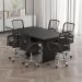 Mesa De Reunião Para Escritório 136x90cm Me4191 Preto