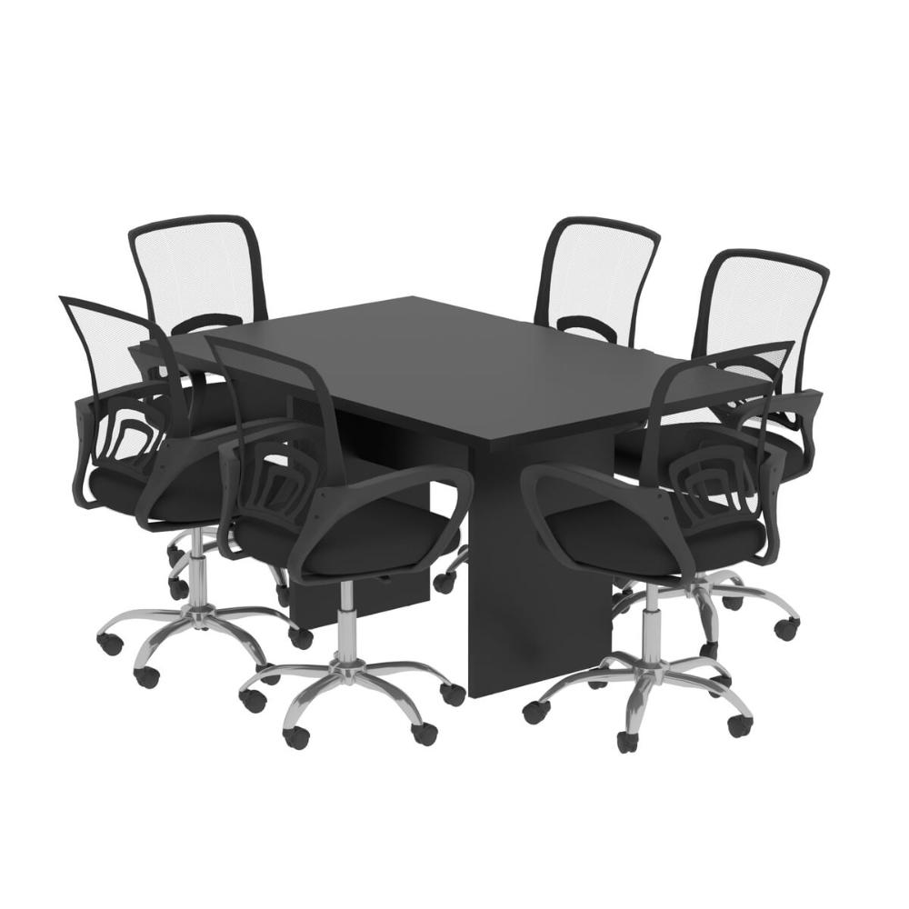 Mesa De Reunião Para Escritório 136x90cm Me4191 Preto