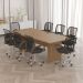 Mesa De Reunião Para Escritório 220x100cm Me4190 Amêndoa