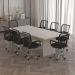 Mesa De Reunião Para Escritório 220x100cm Me4190 Branco