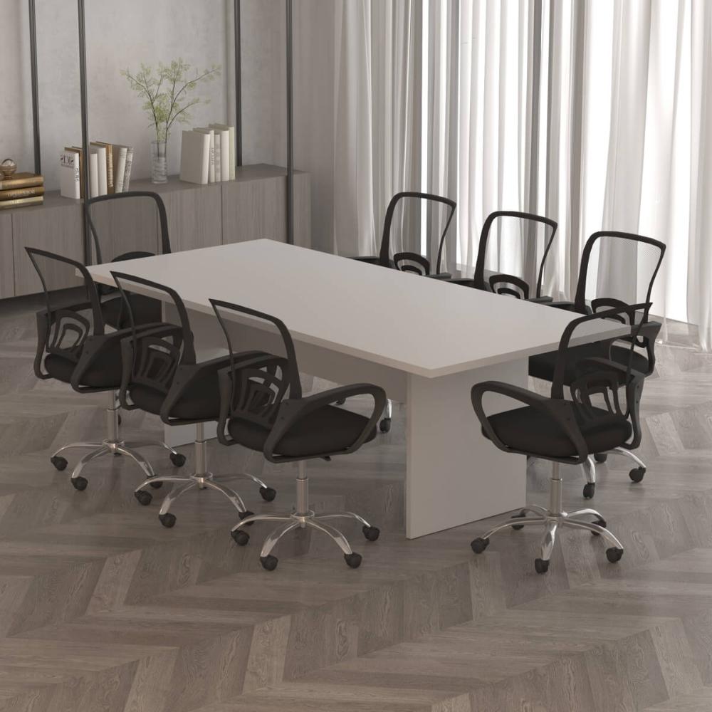 Mesa De Reunião Para Escritório 220x100cm Me4190 Branco