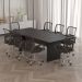 Mesa De Reunião Para Escritório 220x100cm Me4190 Preto