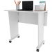 Mesa Escrivaninha Dobrável com Rodízio Branco