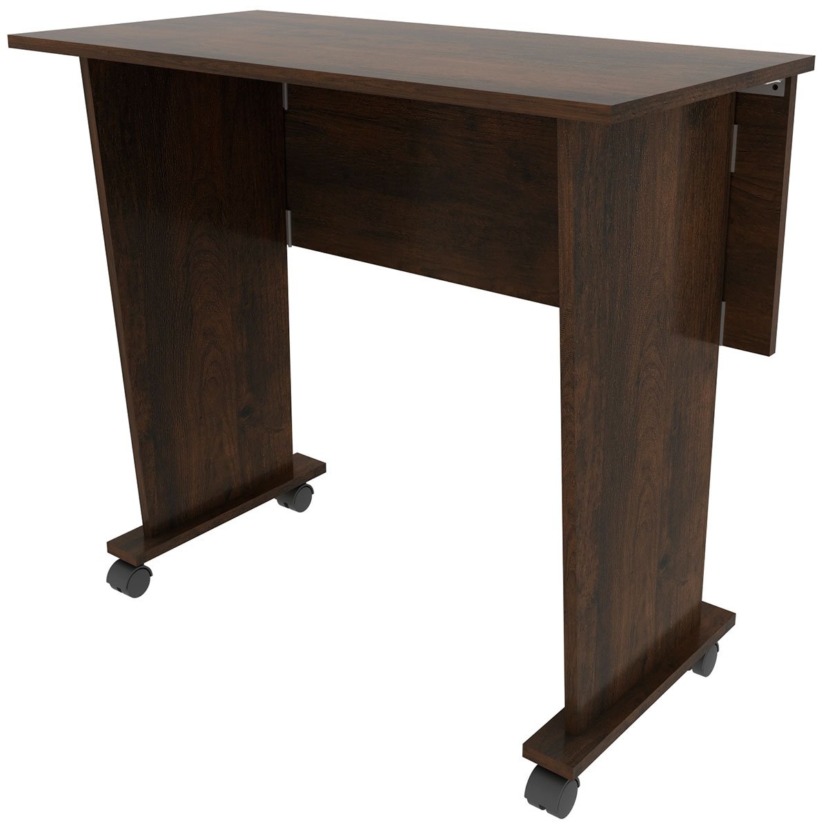 Mesa Escrivaninha Dobrável com Rodízio Rústico