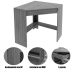 Mesa Escrivaninha de Canto para Escritório 1 Gaveta Branco