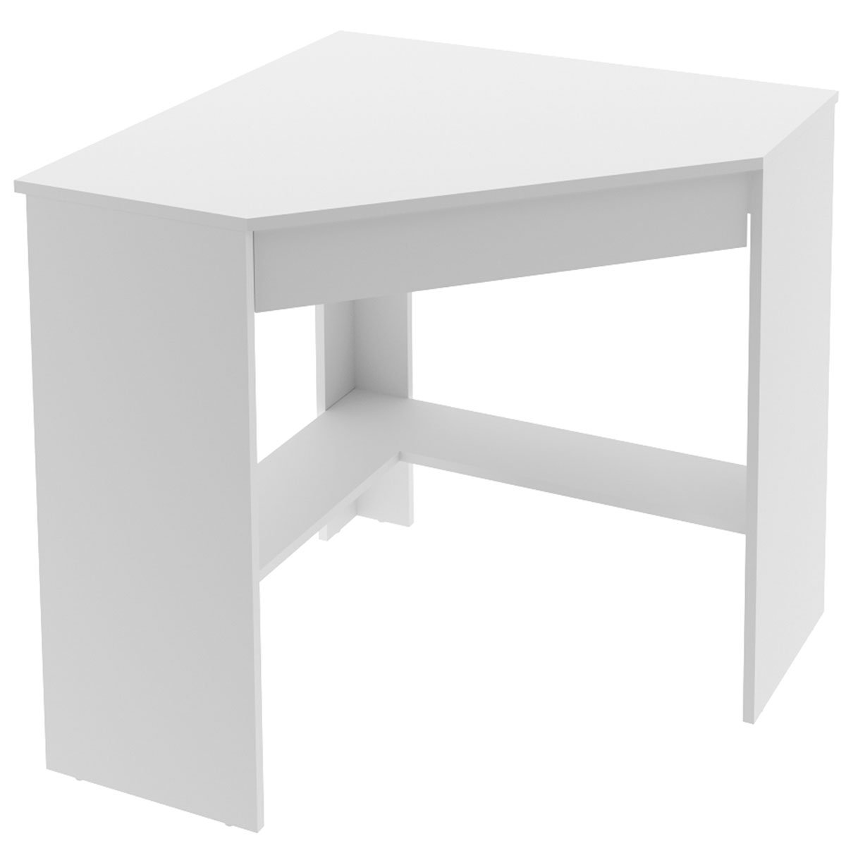Mesa Escrivaninha de Canto para Escritório 1 Gaveta Branco