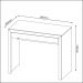 Mesa Escrivaninha para Escritório 90x46,5x74,5cm com 1 Gaveta Branca ME4107 Tecnomobili
