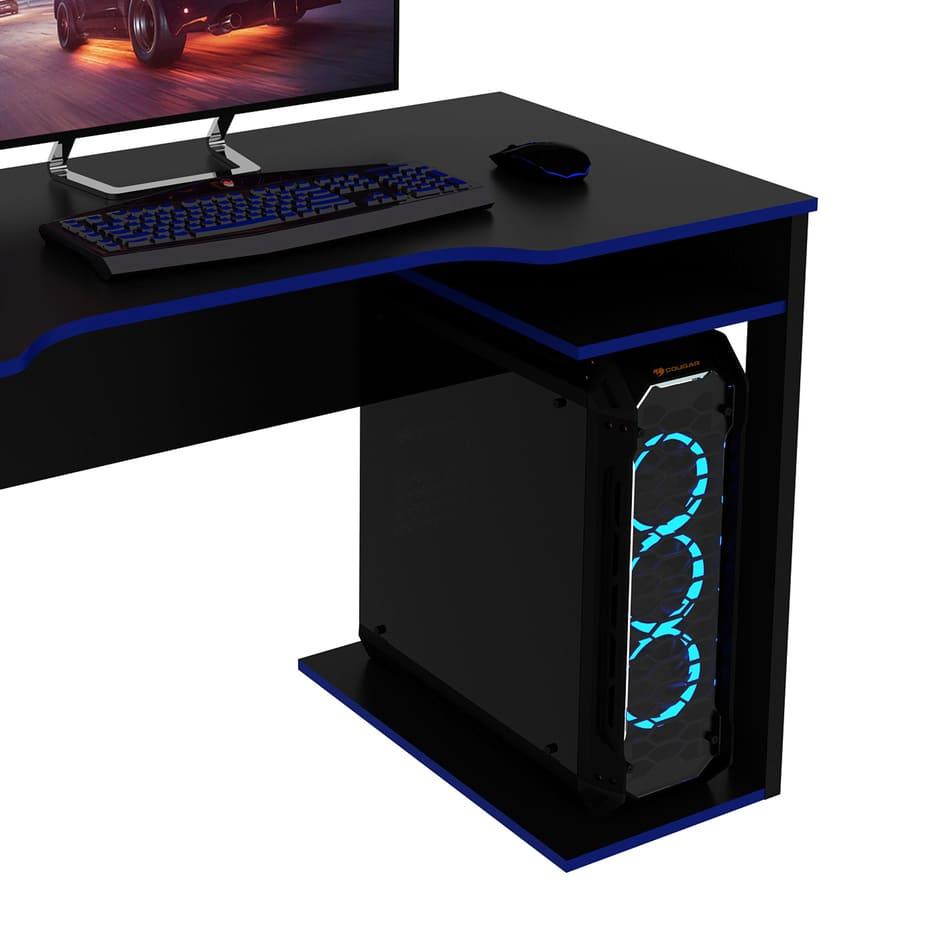 Mesa Gamer Preto/Azul