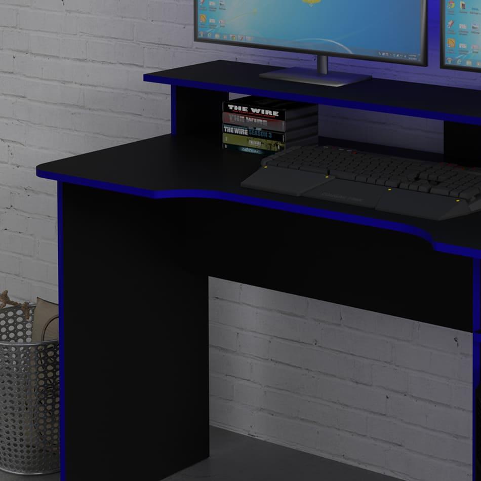 Mesa Gamer Preto/Azul