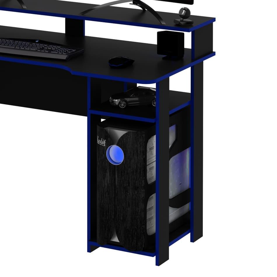 Mesa Gamer Preto/Azul