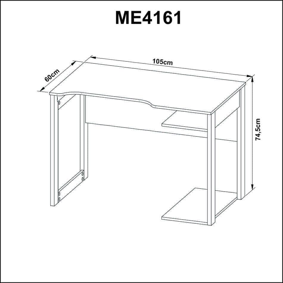 Mesa Gamer Preto/Preto