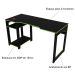 Mesa Gamer com Espaço para 2 Monitores e para CPU ME4152  Preto/Verde