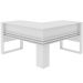 Mesa de Canto para Escritório em L Angular Detalhe Ripado Branco