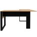 Mesa de Canto para Escritório em L MDP Amêndoa/Preto