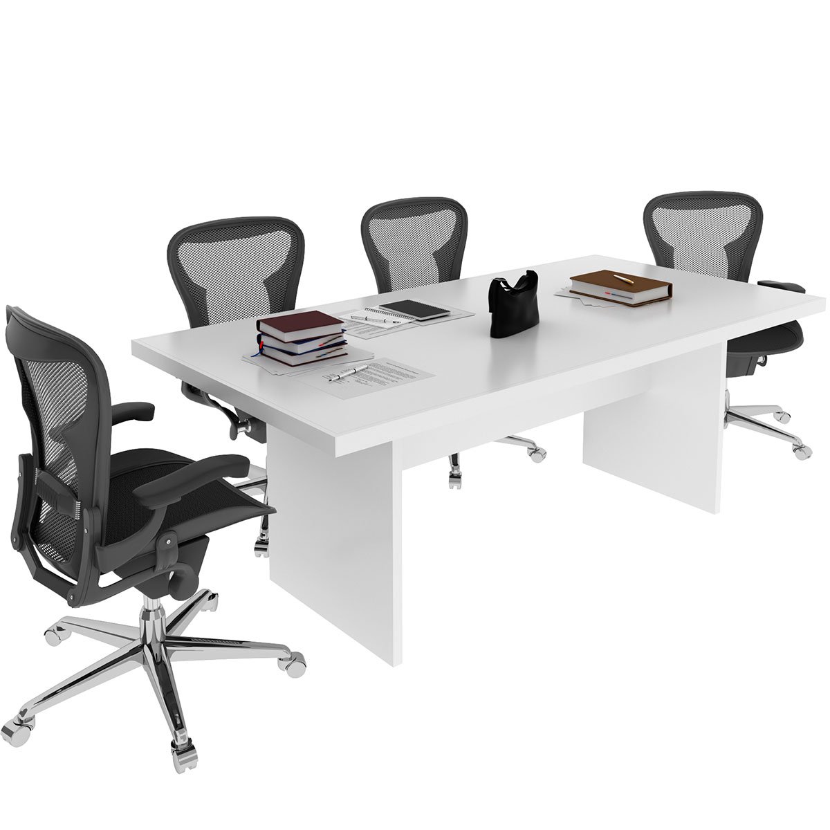 Mesa de Reunião para Escritório Grande Branco