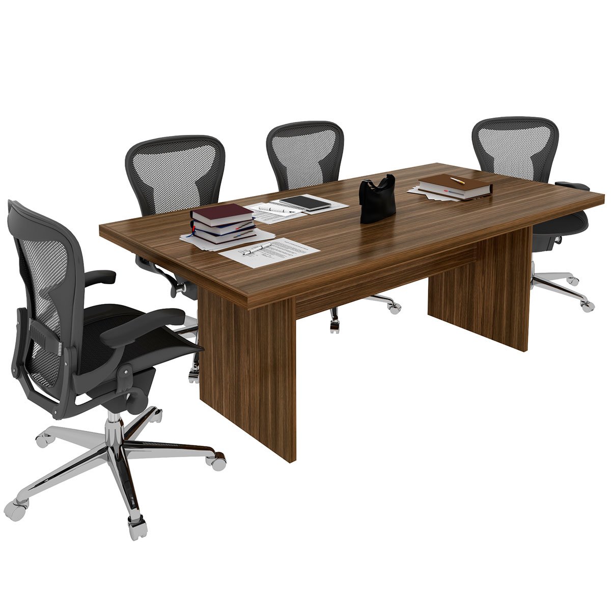 Mesa de Reunião para Escritório Grande Nogal