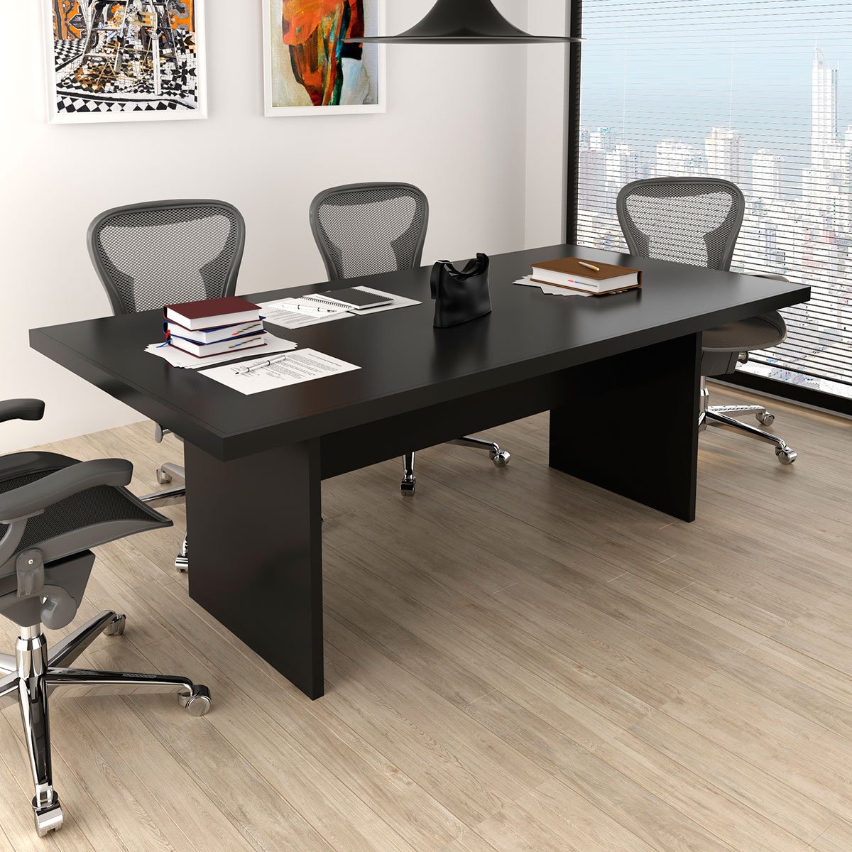 Mesa de Reunião para Escritório Grande Preto