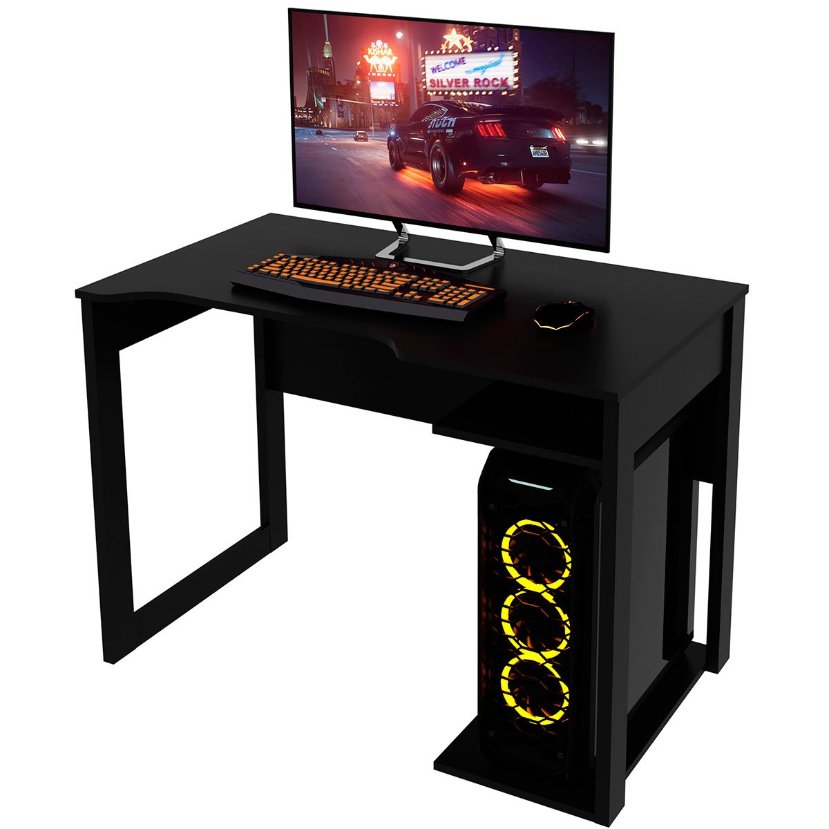 Mesa para Computador Escrivaninha Gamer  Preto
