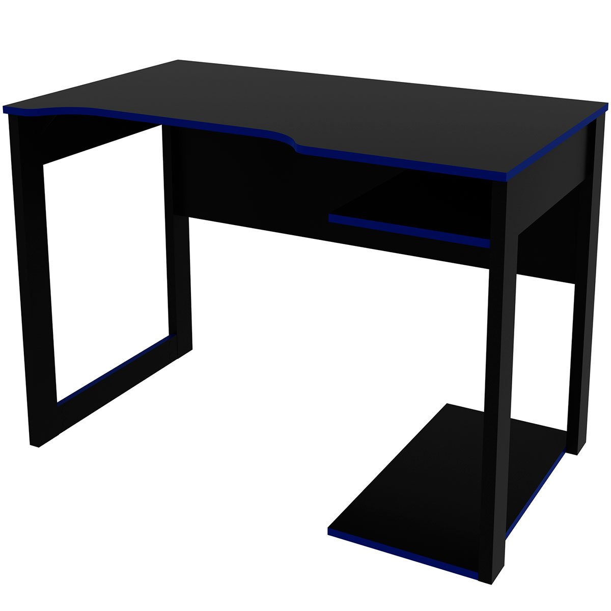 Mesa para Computador Escrivaninha Gamer  Preto/Azul
