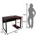 Mesa para Computador Escrivaninha Gamer  Preto/Vermelho