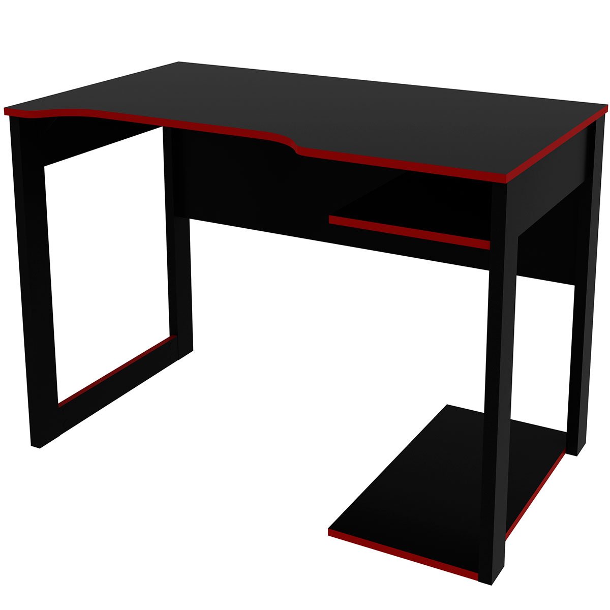 Mesa para Computador Escrivaninha Gamer  Preto/Vermelho