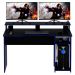 Mesa para Computador Gamer Espaço para 2 Monitores e CPU Preto/Azul