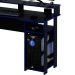 Mesa para Computador Gamer Espaço para 2 Monitores e CPU Preto/Azul