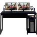 Mesa para Computador Gamer Espaço para 2 Monitores e CPU Preto/Azul