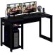 Mesa para Computador Gamer Espaço para 2 Monitores e CPU Preto/Azul