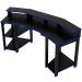 Mesa para Computador Gamer Espaço para 2 Monitores e CPU Preto/Azul