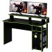 Mesa para Computador Gamer Espaço para 2 Monitores e CPU Preto/Verde
