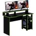 Mesa para Computador Gamer Espaço para 2 Monitores e CPU Preto/Verde